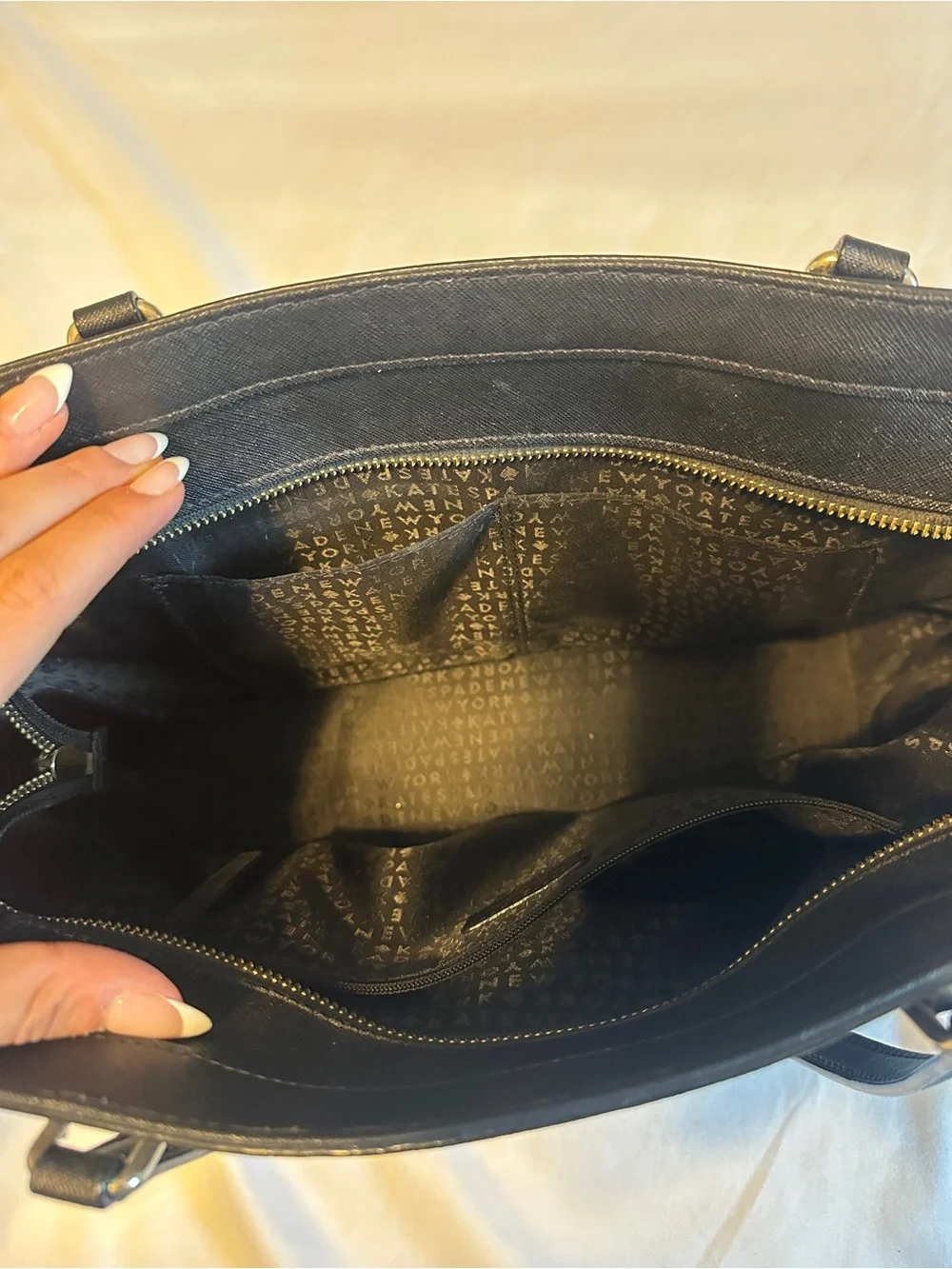 Kate Spade New York Laurel Way Dally Black Leather Tote Bag